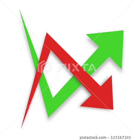 Green and Red Arrow Icons for Trends and Analytics Green and Red Arrow Icons for Trends and Analytics 123167103