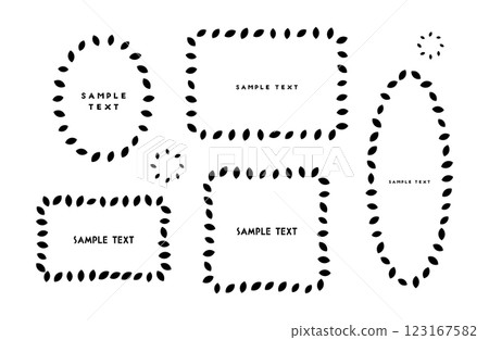 Frame with leaf motifs Vector illustration 123167582