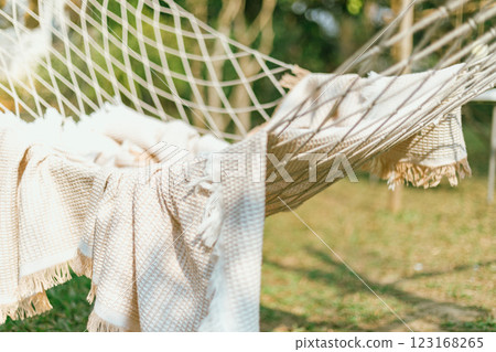Close up cozy hammock Close up cozy hammock 123168265