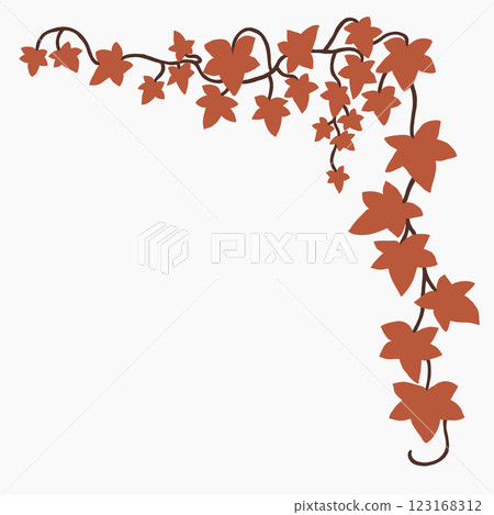 Floral ivy drawing decorative ornament flat design. 123168312