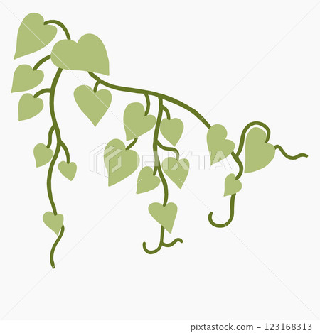 Floral ivy drawing decorative ornament flat design. Floral ivy drawing decorative ornament flat design. 123168313