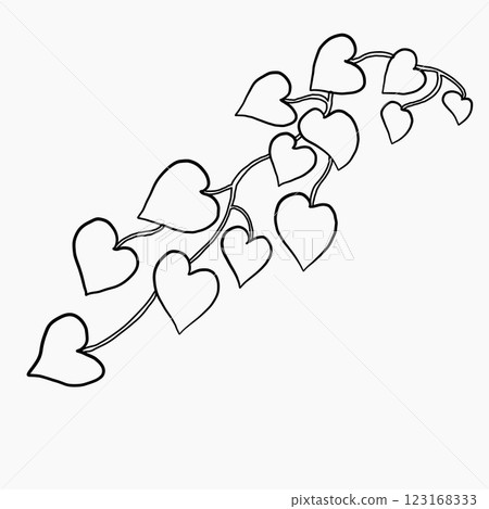 Floral ivy drawing decorative ornament flat design. 123168333