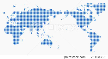Circle shape world map on white background. 123168338