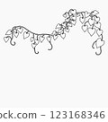 Floral ivy drawing decorative ornament flat design. 123168346