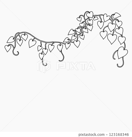 Floral ivy drawing decorative ornament flat design. 123168346