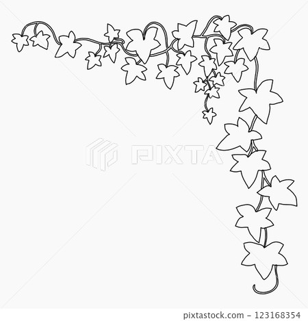 Floral ivy drawing decorative ornament flat design. Floral ivy drawing decorative ornament flat design. 123168354
