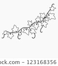 Floral ivy drawing decorative ornament flat design. 123168356