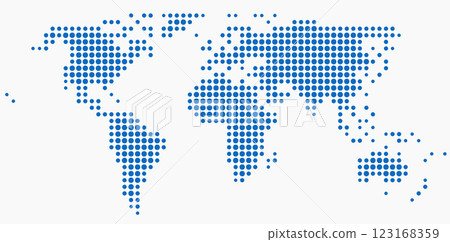 Circle shape world map on white background. Circle shape world map on white background. 123168359