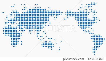 Circle shape world map on white background. Circle shape world map on white background. 123168360
