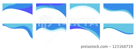 Set of Blue Wave Abstract Headers Curved Designs for Web and Graphic Use. Set of Blue Wave Abstract Headers Curved Designs for Web and Graphic Use. 123168719