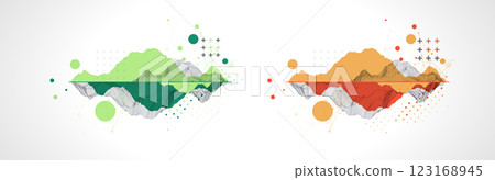 Trendy abstract wireframe background. Modern science or technology art elements. Surface illustration. Trendy abstract wireframe background. Modern science or technology art elements. Surface illustration. 123168945
