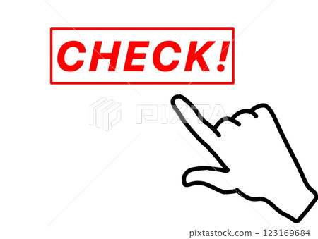 Hand icon conveying a check 123169684