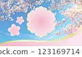 Cherry blossoms dancing in the blue sky, cherry blossom viewing, entrance ceremony, new life title banner background material, horizontal Cherry blossoms dancing in the blue sky, cherry blossom viewing, entrance ceremony, new life title banner background material, horizontal 123169714
