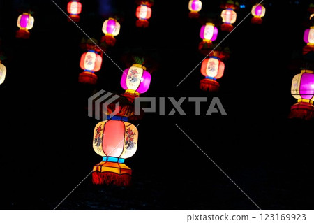 亞洲夜晚的燈籠(農曆新年) 亞洲夜晚的燈籠(農曆新年) 123169923