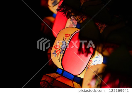 Asian lanterns at night (Chinese New Year) Asian lanterns at night (Chinese New Year) 123169941