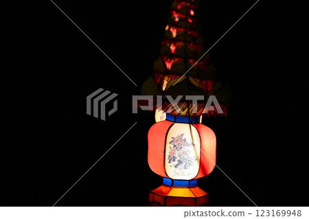 Asian lanterns at night (Chinese New Year) Asian lanterns at night (Chinese New Year) 123169948