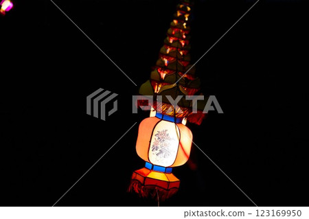 Asian lanterns at night (Chinese New Year) Asian lanterns at night (Chinese New Year) 123169950