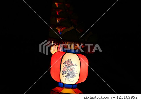 Asian lanterns at night (Chinese New Year) Asian lanterns at night (Chinese New Year) 123169952