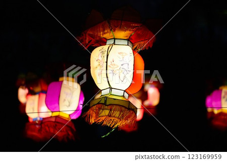 Asian lanterns at night (Chinese New Year) Asian lanterns at night (Chinese New Year) 123169959