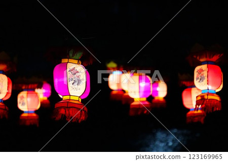 Asian lanterns at night (Chinese New Year) Asian lanterns at night (Chinese New Year) 123169965