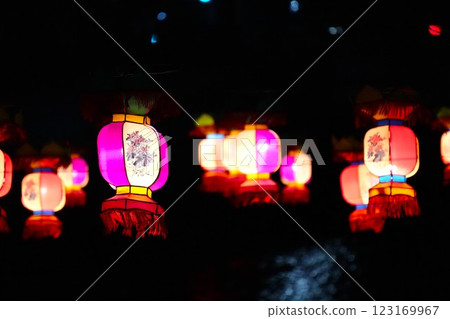 Asian lanterns at night (Chinese New Year) Asian lanterns at night (Chinese New Year) 123169967