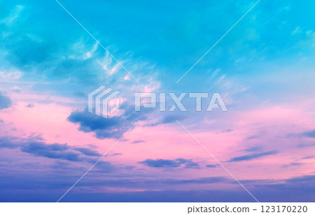 Colorful cloudy sky at sunset. Gradient color. Sky texture. Abstract nature background. Horizontal banner Colorful cloudy sky at sunset. Gradient color. Sky texture. Abstract nature background. Horizontal banner 123170220