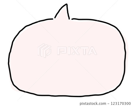 Pink simple speech bubble from above 123170300