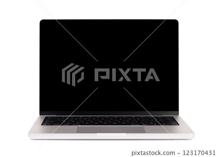 Laptop with a blank screen isolated on a white background Laptop with a blank screen isolated on a white background 123170431
