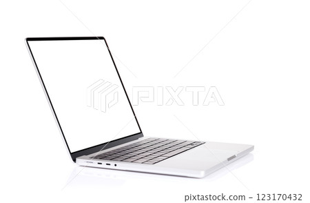 Laptop with a blank screen isolated on a white background Laptop with a blank screen isolated on a white background 123170432
