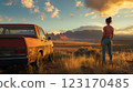 Generative AI illustration of view of Utahs and breathtaking landscapes 123170485