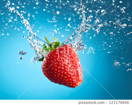 Water & Strawberry 123170848