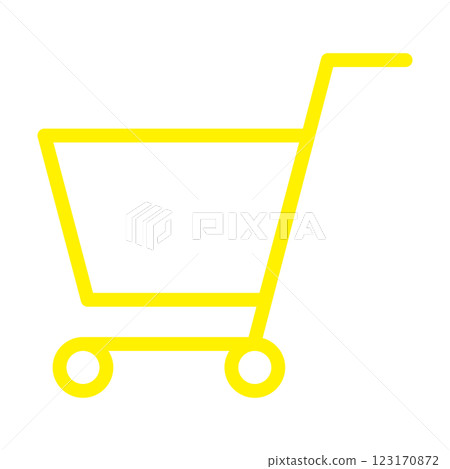 Clean design shopping cart illustration on white background Clean design shopping cart illustration on white background 123170872