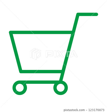 白色背景上簡潔的設計購物車插圖 白色背景上簡潔的設計購物車插圖 123170873