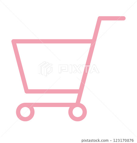 Clean design shopping cart illustration on white background Clean design shopping cart illustration on white background 123170876