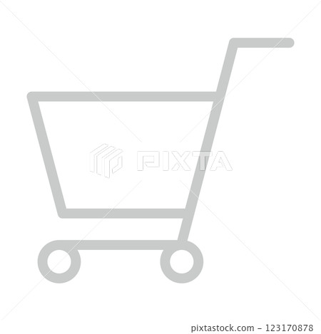 白色背景上簡潔的設計購物車插圖 白色背景上簡潔的設計購物車插圖 123170878