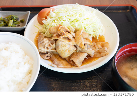 美味的豬肉薑烤套餐 美味的豬肉薑烤套餐 123171790