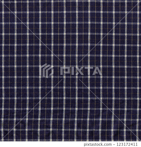 Navy blue classic plaid fabric, background pattern geometric abstract design 123172411