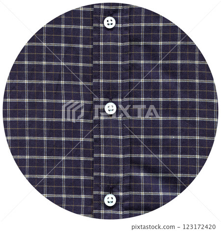 Navy blue classic plaid fabric, shirt fabric and button detail, checked shirt detail, checked shirt detail Navy blue classic plaid fabric, shirt fabric and button detail, checked shirt detail, checked shirt detail 123172420