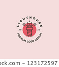 minimalist lighthouse logo vector symbol illustration design 123172597