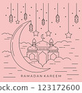 ramadan kareem line art vector symbol illustration design 123172600