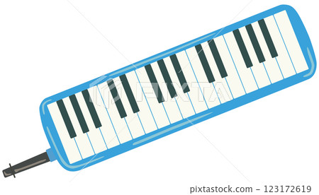 Simple keyboard harmonica illustration vector material 123172619