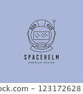 vector of astronaut helmet logo symbol illustration design, space minimal illustration design 123172628