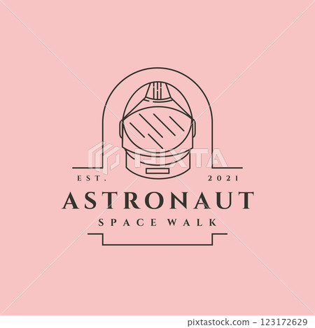 line art astronaut helmet head logo vector symbol illustration design line art astronaut helmet head logo vector symbol illustration design 123172629