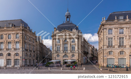 Place de la Bourse timelapse hyperlapse in Bordeaux, France 123172915