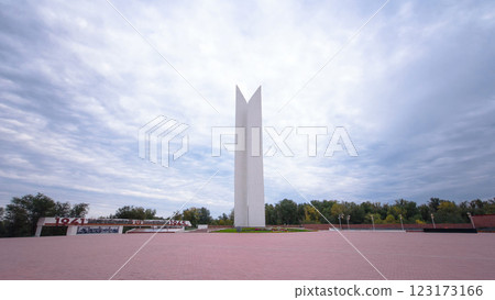 II World War monument in Uralsk timelapse hyperlapse 123173166