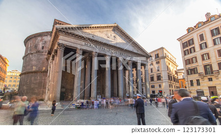 Tourists visit the Pantheon timelapse hyperlapse at Rome, Italy. Tourists visit the Pantheon timelapse hyperlapse at Rome, Italy. 123173301