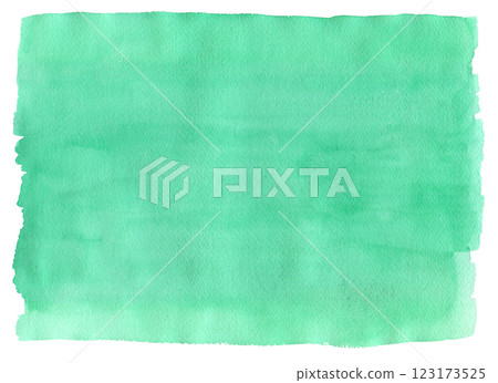 Watercolor texture material. The texture of the surface of real drawing paper and the application of actual watercolor paints. Uneven application. Green. Watercolor texture material. The texture of the surface of real drawing paper and the application of actual watercolor paints. Uneven application. Green. 123173525