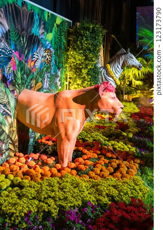 flower exhibition in the pavilion in Tel Aviv in Israel flower exhibition in the pavilion in Tel Aviv in Israel 123173790