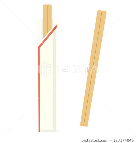 Illustration of disposable chopsticks 123174046