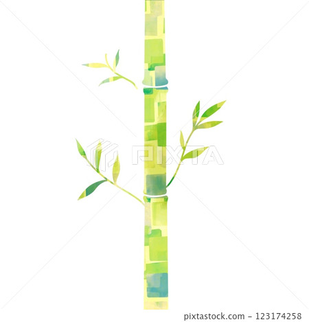 繪本風格竹子插畫 123174258